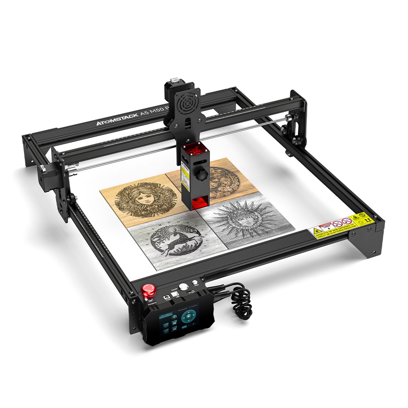Find US DIRECT ATOMSTACK A5 M50 PRO APP Control Dual Laser Laser Engraving Cutting Machine Laser Engraver Cutter 5 5W Output Power Fixed Focus 304 Mirror Stainless Steel Engraving DIY Laser Marking for Metal Wood Leather Vinyl Support Offline Engraving for Sale on Gipsybee.com with cryptocurrencies