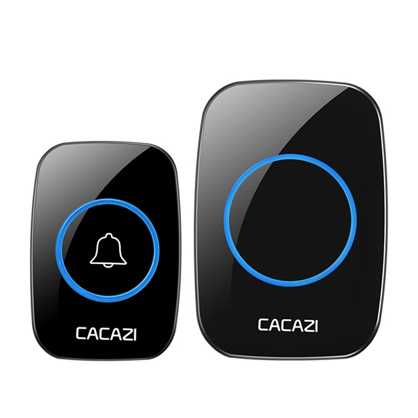 24SHOPZ CACAZI LED Smart Doorbell Waterproof 300M Remote Mini Wireless Door Bell 38 Chimes 20-85dB Door Ring