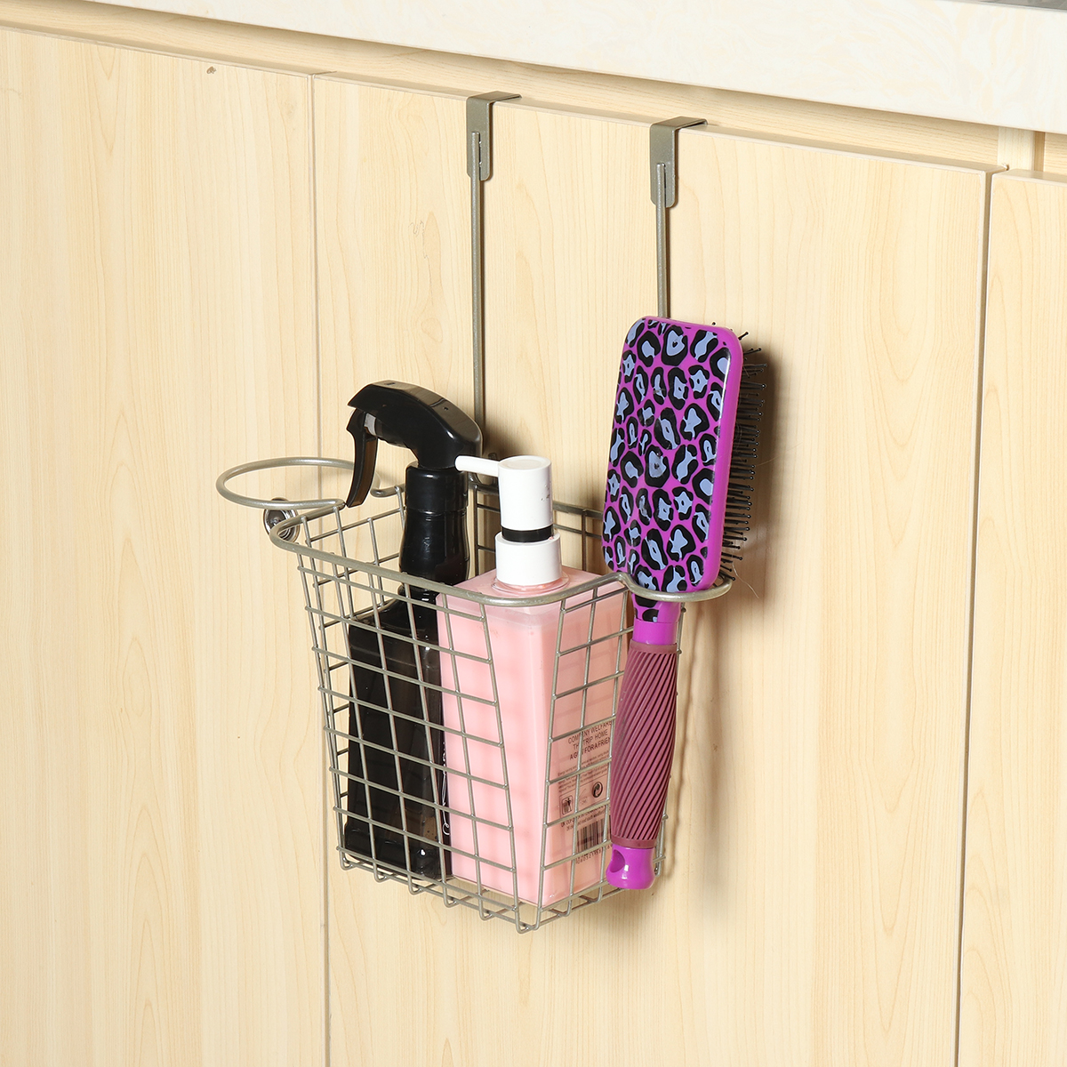 Bathroom Storage Basket Desktop Organizer Rack Shelf Hair Dryer Comb Holder Cabinet Drawer Door Hanger—8