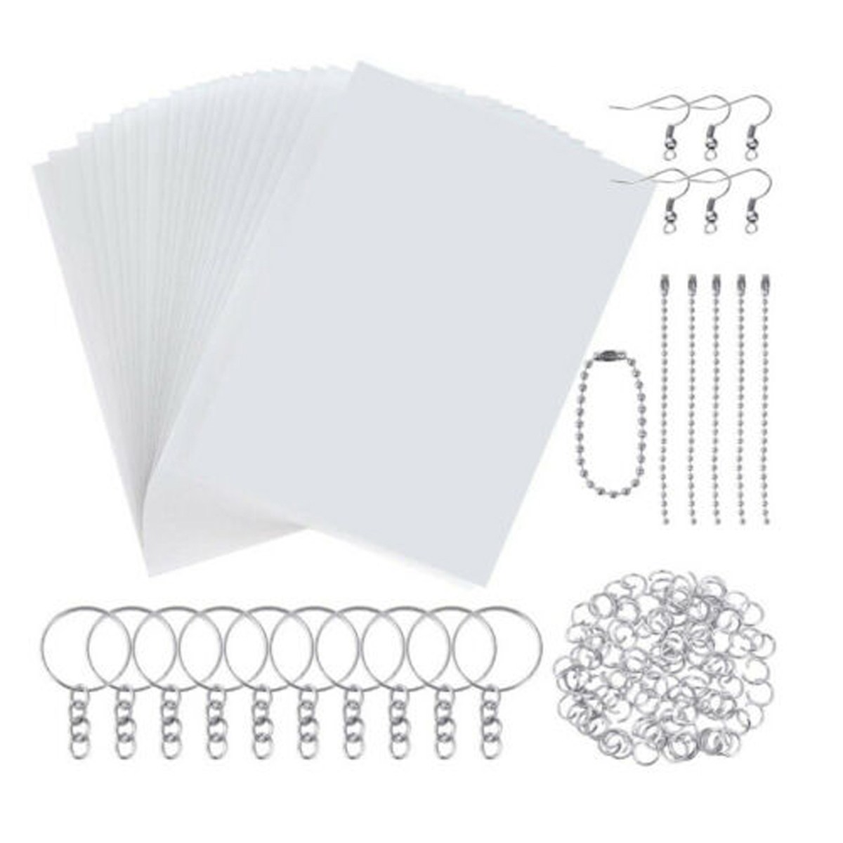 Find 198Pcs/145Pcs/33Pcs DIY Heat Shrink Plastic Sheet Kit Shrinky Art Paper Hole Punch Keychains Pencils for Sale on Gipsybee.com with cryptocurrencies