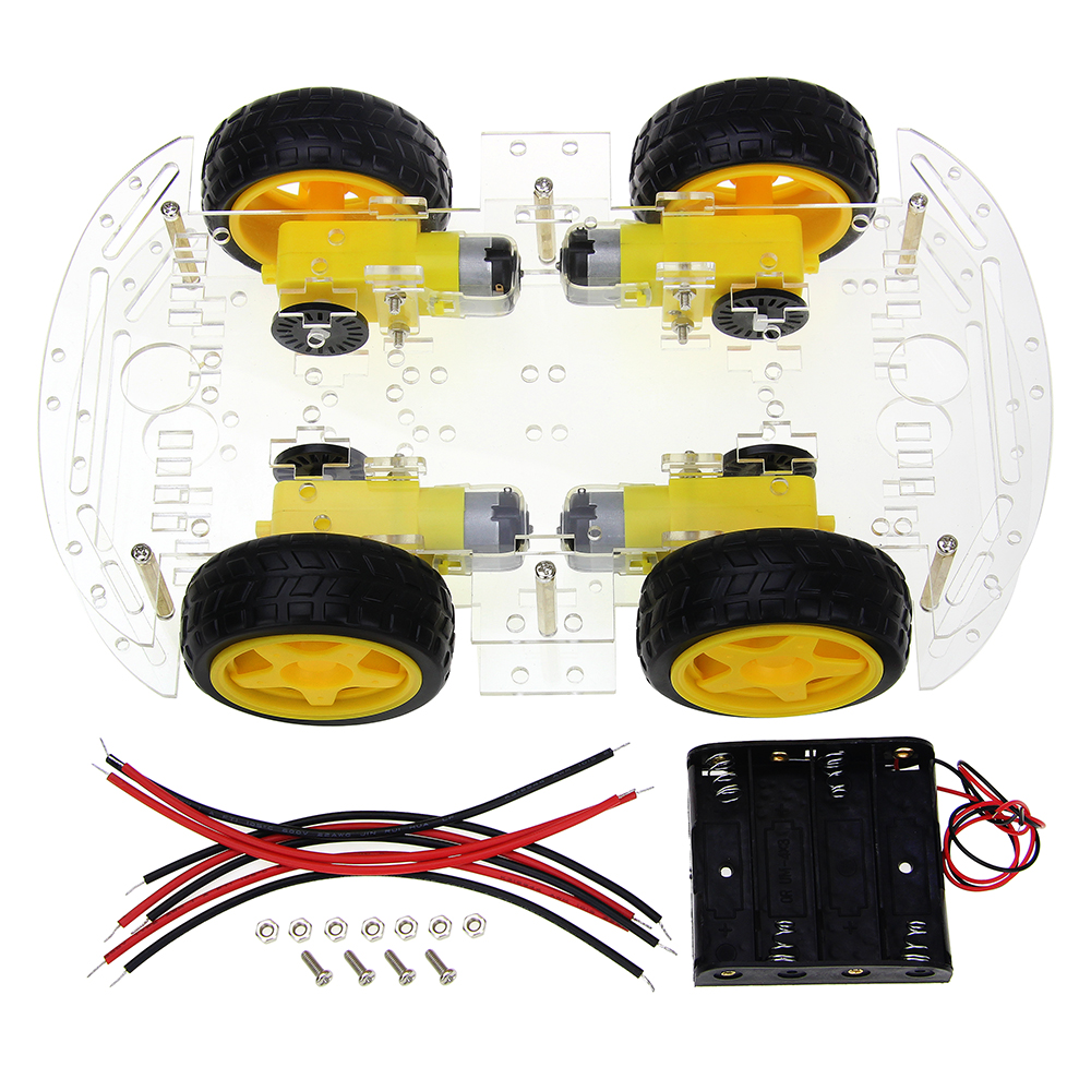 Find DIY 4WD Double-Deck Smart Robot Car Chassis Kits with Speed Encoder for Sale on Gipsybee.com with cryptocurrencies