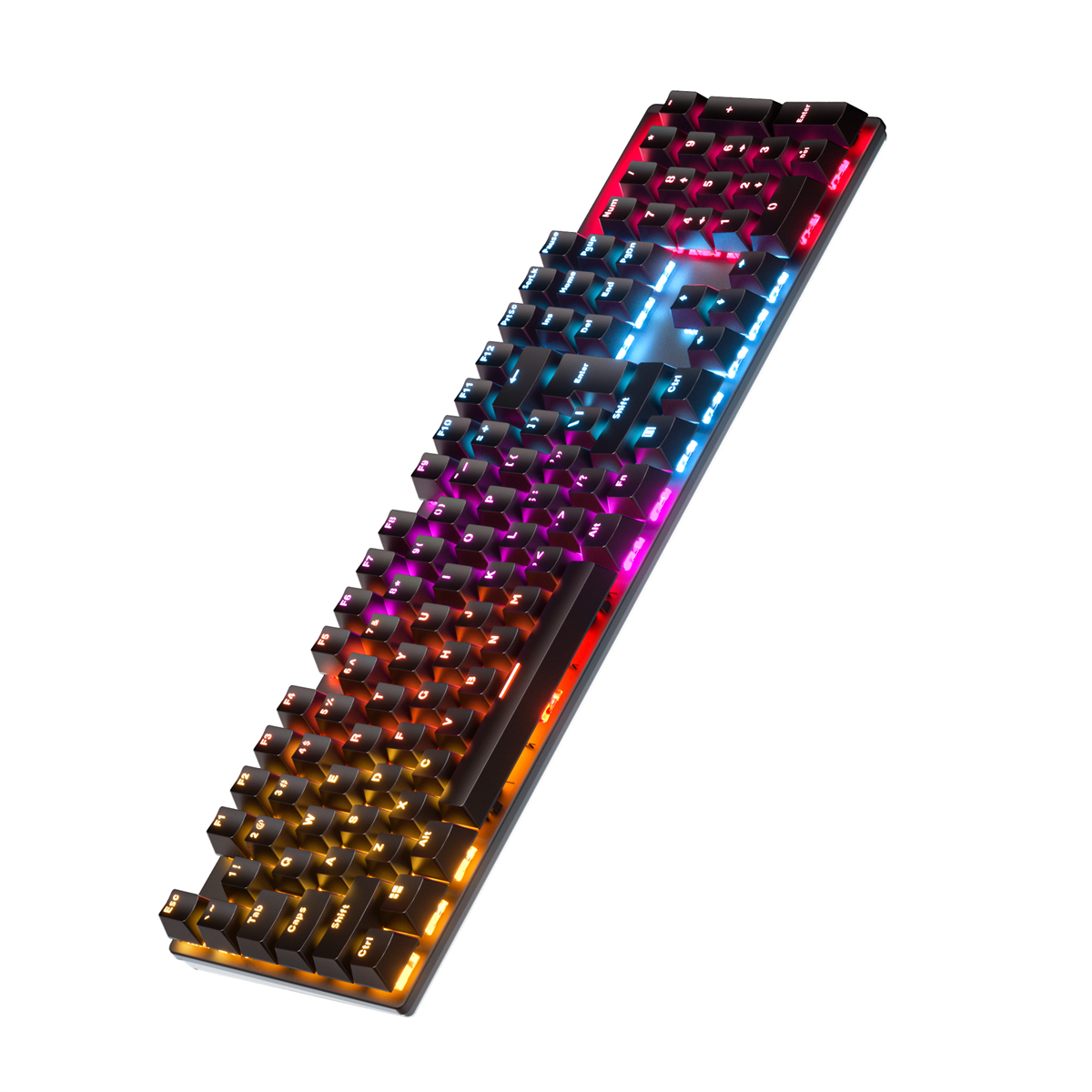 Find KA101 Mechanical Gaming Keyboard 104 Keys XA Profile PBT Double shot Molding Keycaps Blue Switch RGB Backlit USB Wired Keyboard for Sale on Gipsybee.com with cryptocurrencies