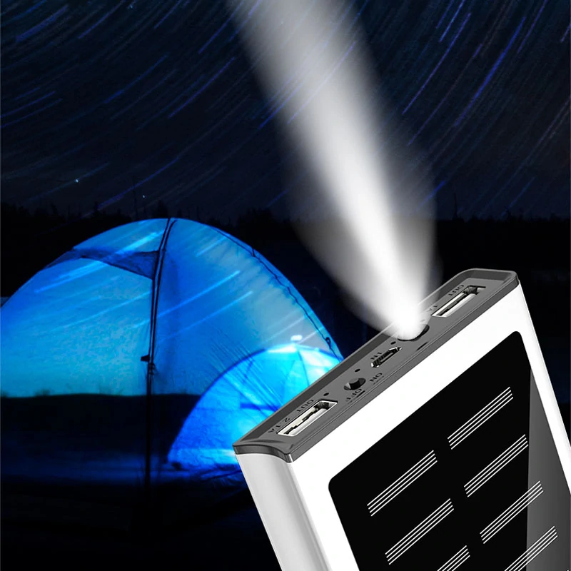 Find IPReeÂ 20000mAh Mini Ultra thin Solar Power Bank 2 1A Fast Charging LED Emergency Lighting Large Capacity Charger Electricity Treasure Outdoor Camping Travel Emergency Power for Sale on Gipsybee.com