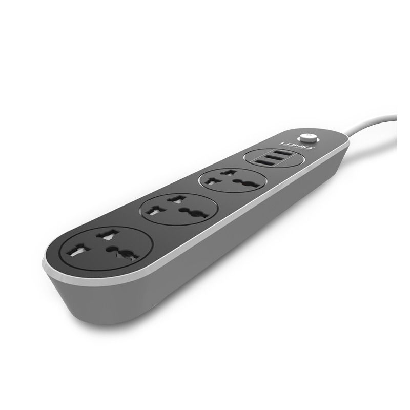 Find SC3301 US EU UK Plug Power Strip Non slip 2500W 3 Outlet 3 Port USB Adapter Intelligent Charging Protector Power Socket for Sale on Gipsybee.com with cryptocurrencies