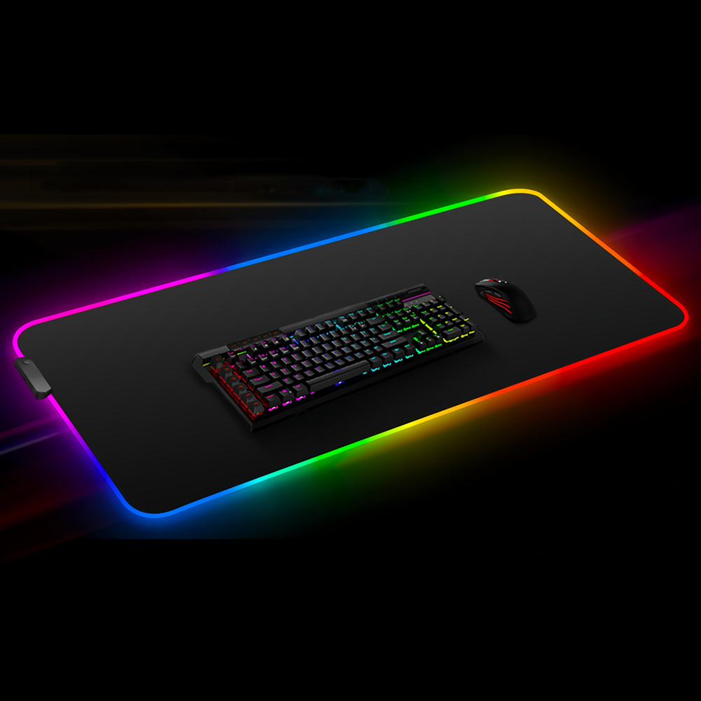 Find ARCHEER Large RGB Mousepad 900x400x4mm Large Mouse Pad Black Keyboard Mat for Home Office for Sale on Gipsybee.com with cryptocurrencies