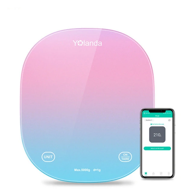 Find Yolanda 5kg Smart Kitchen Scale Bluetooth APP Electronic Scales Digital Food Weight Balance Measuring Tool Nutrition Analysis for Sale on Gipsybee.com