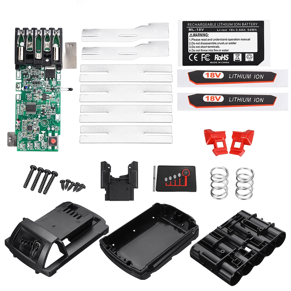 Find M18 Lithium Battery Plastic Case Charging Protection Circuit Board PCB For Milwaukee 18V 3.0Ah 9.0Ah Battery Box Sell Housing for Sale on Gipsybee.com with cryptocurrencies