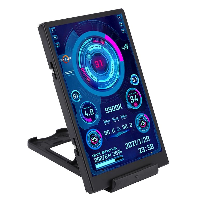 Find 3 5 Inch IPS TYPE C Secondary Screen CPU GPU RAM HDD Monitoring USB Display Freely AIDA64 for Mini ITX Case Support Raspberry Pi With RGB Breathing Light for Sale on Gipsybee.com with cryptocurrencies