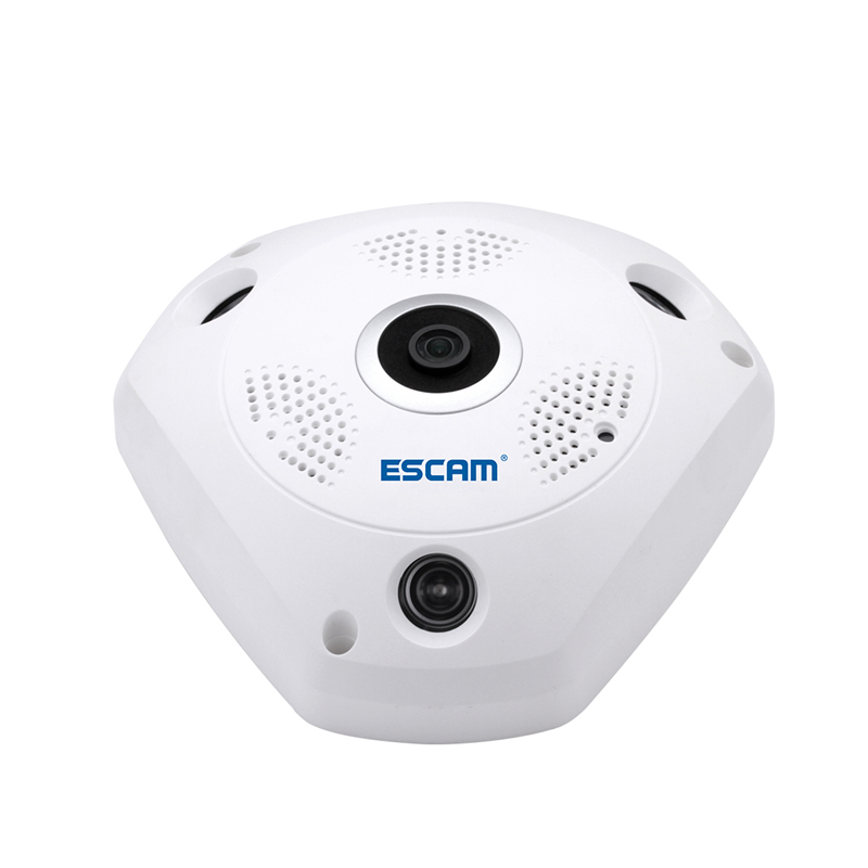 Telecamera 360° ESCAM Fisheye VR QP180 Shark 960P IP WiFi Camera 1.3MP Visione Notturna a Infrarossi 3
