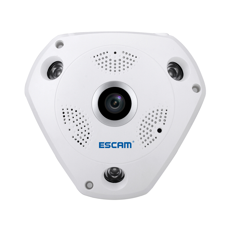 Telecamera 360° ESCAM Fisheye VR QP180 Shark 960P IP WiFi Camera 1.3MP Visione Notturna a Infrarossi 1