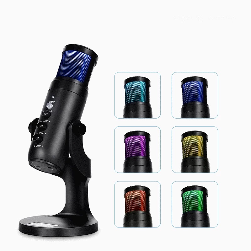 Find JD 950 USB Microphone Stand Gaming Live Streaming RGB Light Condenser Microphone for Recording PC Computer for Sale on Gipsybee.com with cryptocurrencies
