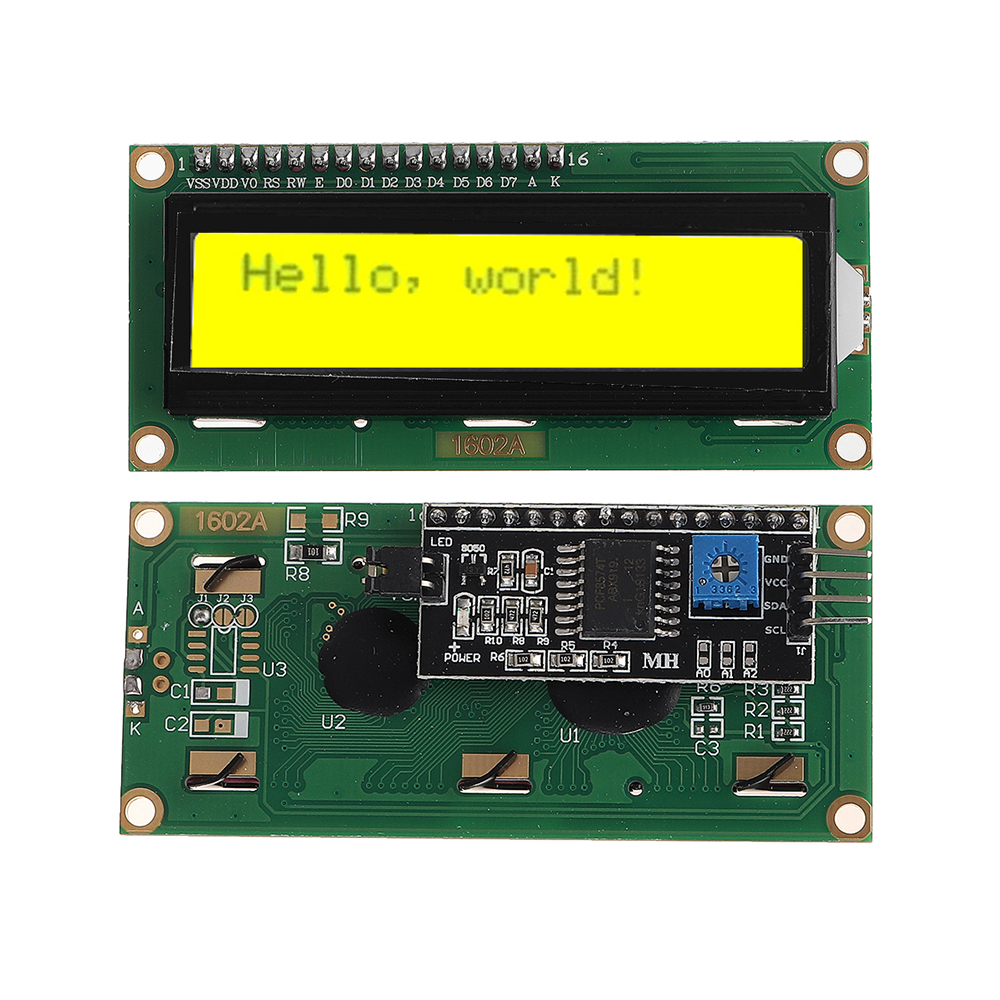 Find GeekcreitÂ® IIC/I2C 1602 Yellow Green Backlight LCD Display Module for Sale on Gipsybee.com with cryptocurrencies