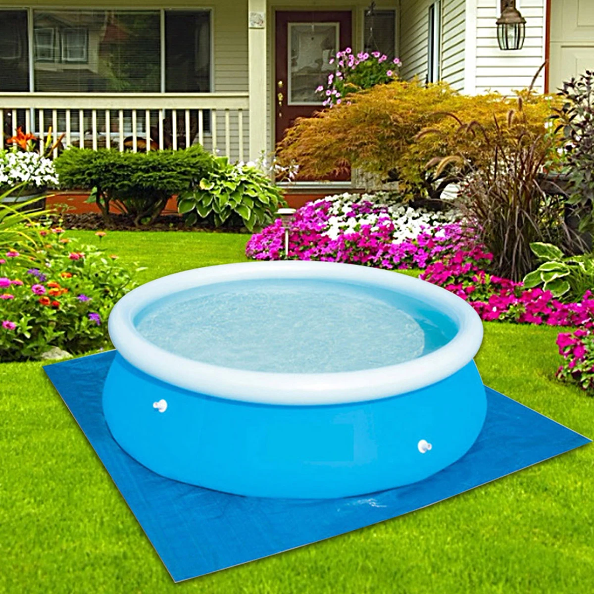 Find 1Pcs Swimming Pool Cloth Mat Foldable Ground Cloth Blue for Sale on Gipsybee.com