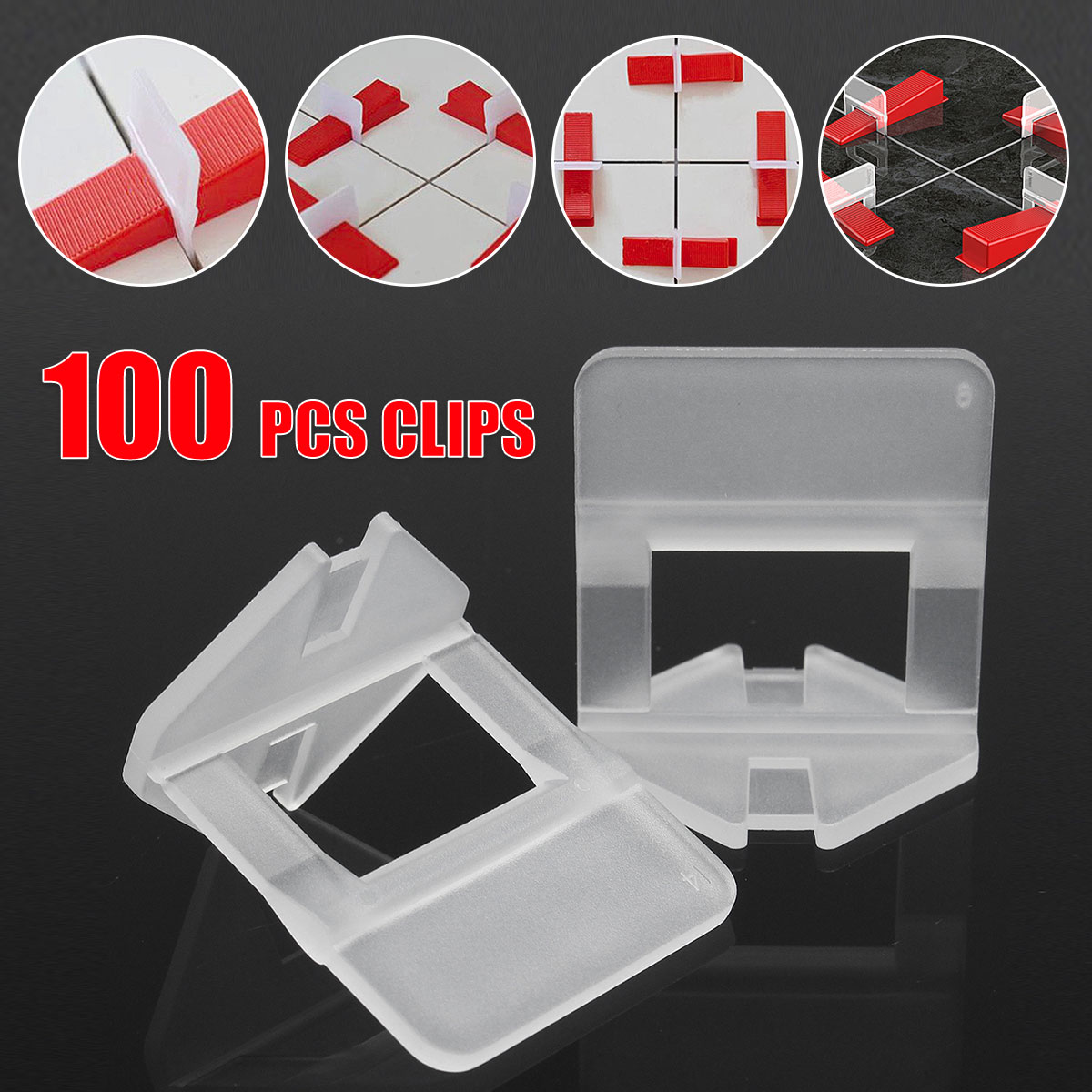Find MACHIFIT 100/200Pcs 1 0mm 1 5mm White Ceramic Tile Leveling System Clip Tiling Accessibility Spacer Plastic Clip for Sale on Gipsybee.com with cryptocurrencies