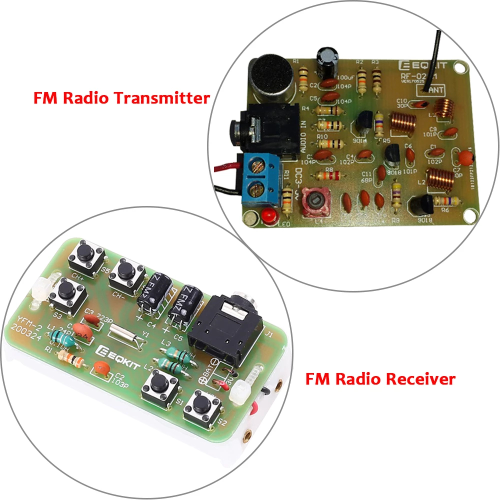 Find 88 108MHz DIY Kit FM Radio Transmitter and Receiver Module Frequency Modulation Stereo Receiving PCB Circuit Board for Sale on Gipsybee.com with cryptocurrencies