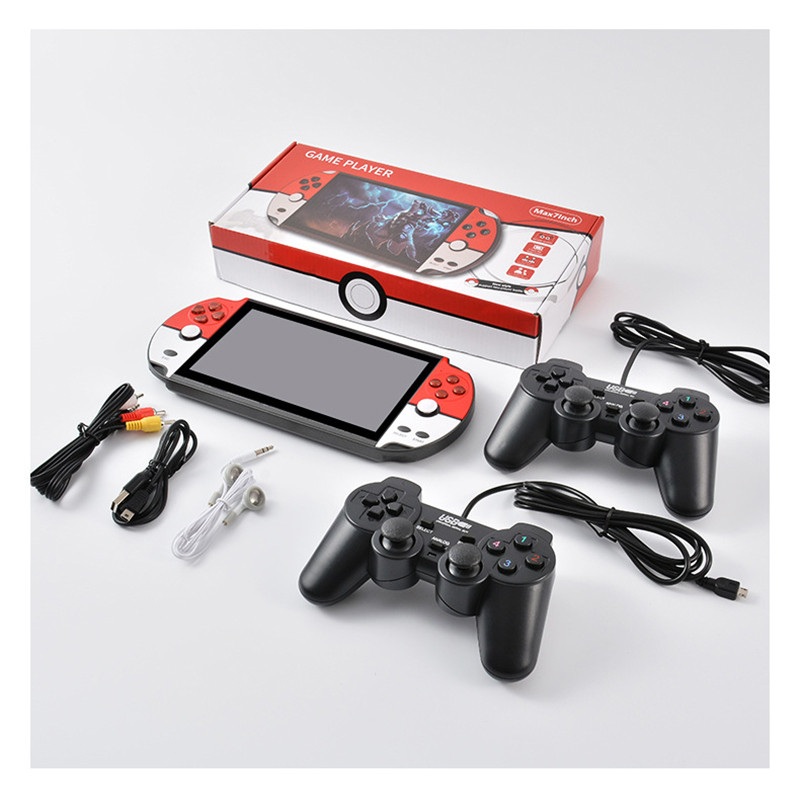 Find X40 7.1 Inch Handheld Retro Game Console Video MP5 Player Built-in 22800 Games with 2pcs Gamepad Game Controller Support FC GBA NES PS for Sale on Gipsybee.com with cryptocurrencies