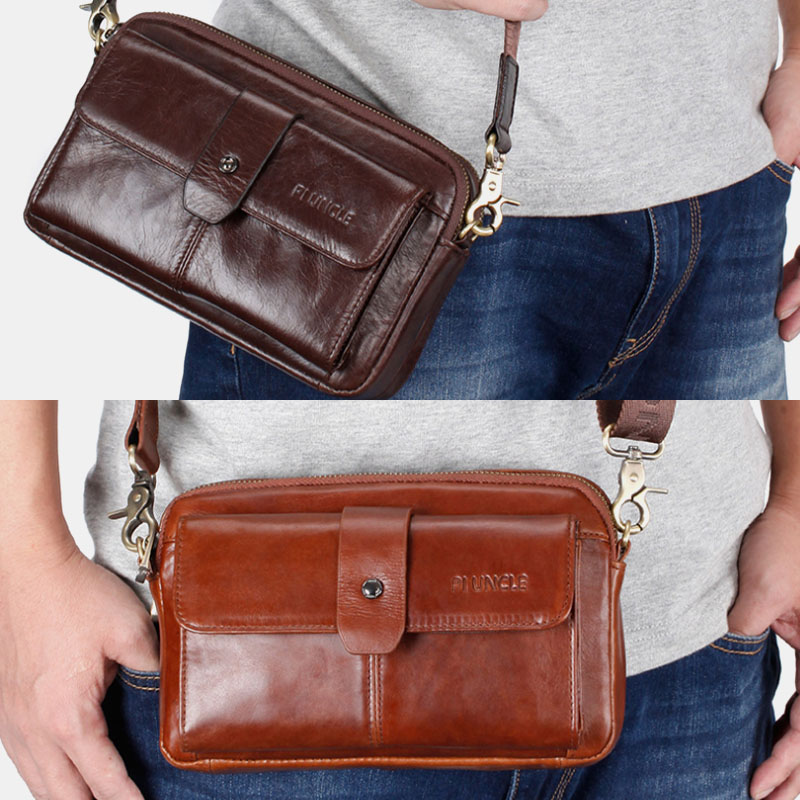 Backpacks, Bags & Briefcases - Men Genuine Leather Multi-function Retro ...
