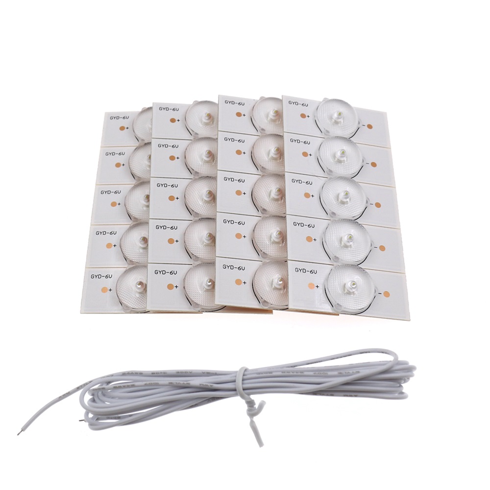 Find 20/50/100Pcs 6V SMD Lamp Beads with Optical Lens Fliter for 32 65 Inch LED TV Repair for Sale on Gipsybee.com with cryptocurrencies