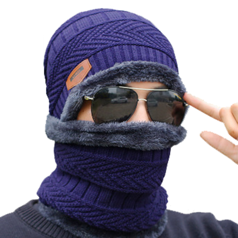24SHOPZ Outdoor Fleece Hat Riding Ski Windproof Knitting Caps Cycling Running Sport Mask Sport Warm Scarf