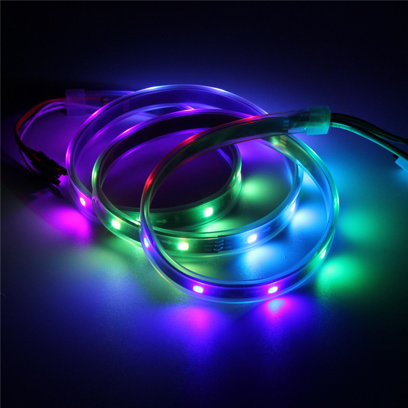 Find WS2811 1M LED Strip 30 SMD 5050 RGB Dream Color waterproof IP65 DC 12V for Sale on Gipsybee.com with cryptocurrencies
