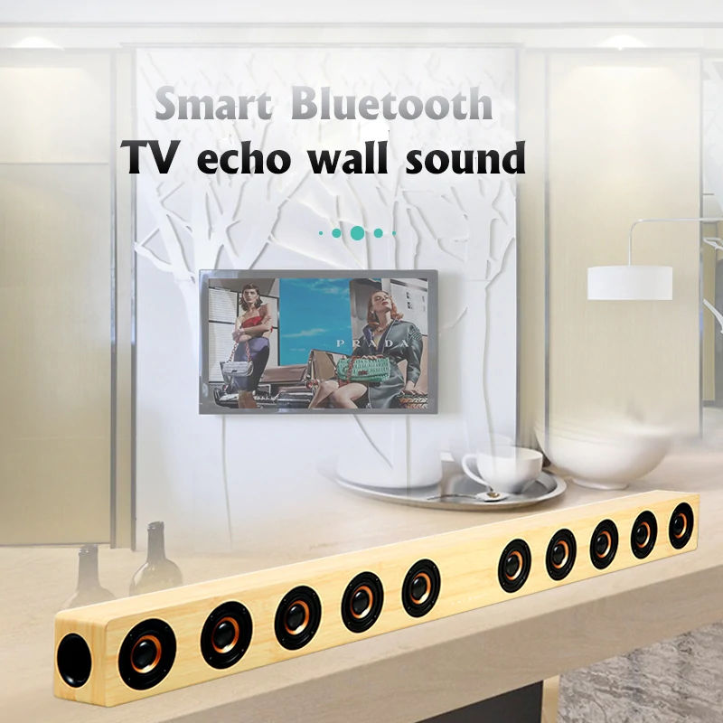 Find D90S Wooden TV SoundBar 40W Bluetooth 5 0 U Disk TF Card Playing Speker 360ÂStereo Surround Subwoofer with 10 Playing Units for Sale on Gipsybee.com