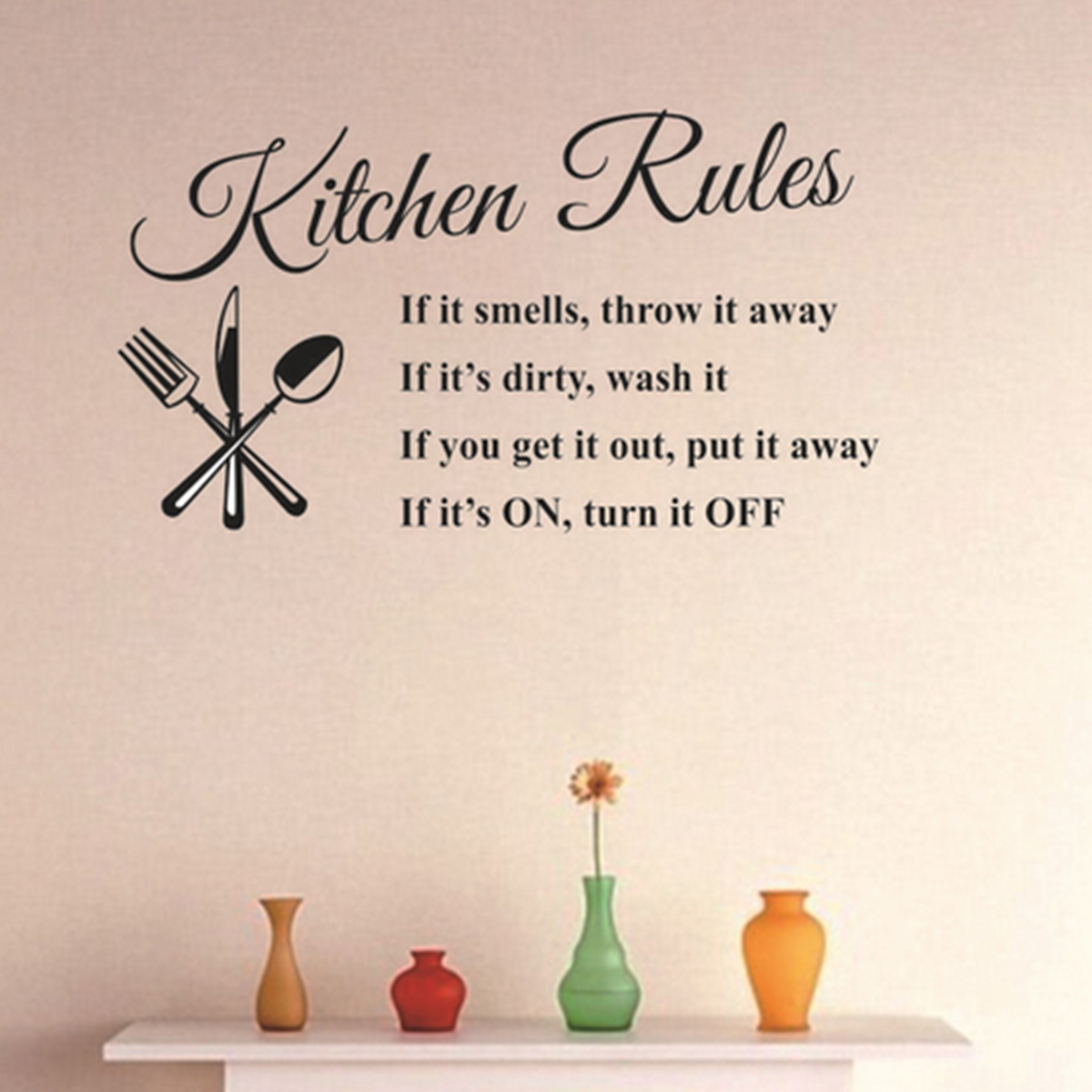Find Kitchen Rules Wall Stickers Door Sign Vinyl DIY Wallpaper Wall Decal Home Restaurant Kitchen Wall Decor for Sale on Gipsybee.com with cryptocurrencies