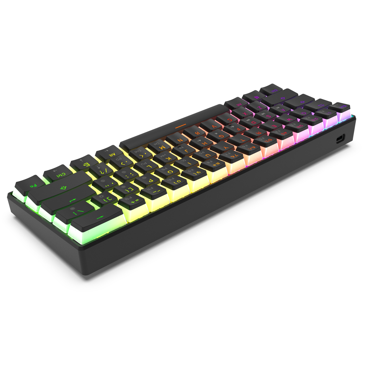 Gamakay MK61 Wired Mechanical Keyboard Gateron Optical Switch Pudding Keycaps RGB 61 Keys Hot Swappable Gaming Keyboard New Version 4