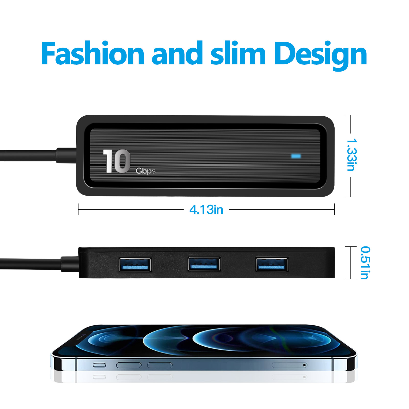 Find Pinrui 6 in 1 USB Hub 4-Port USB3.1 Gen 2 Expander with SD/ TF Adapter Laptop Docking Station for Sale on Gipsybee.com with cryptocurrencies