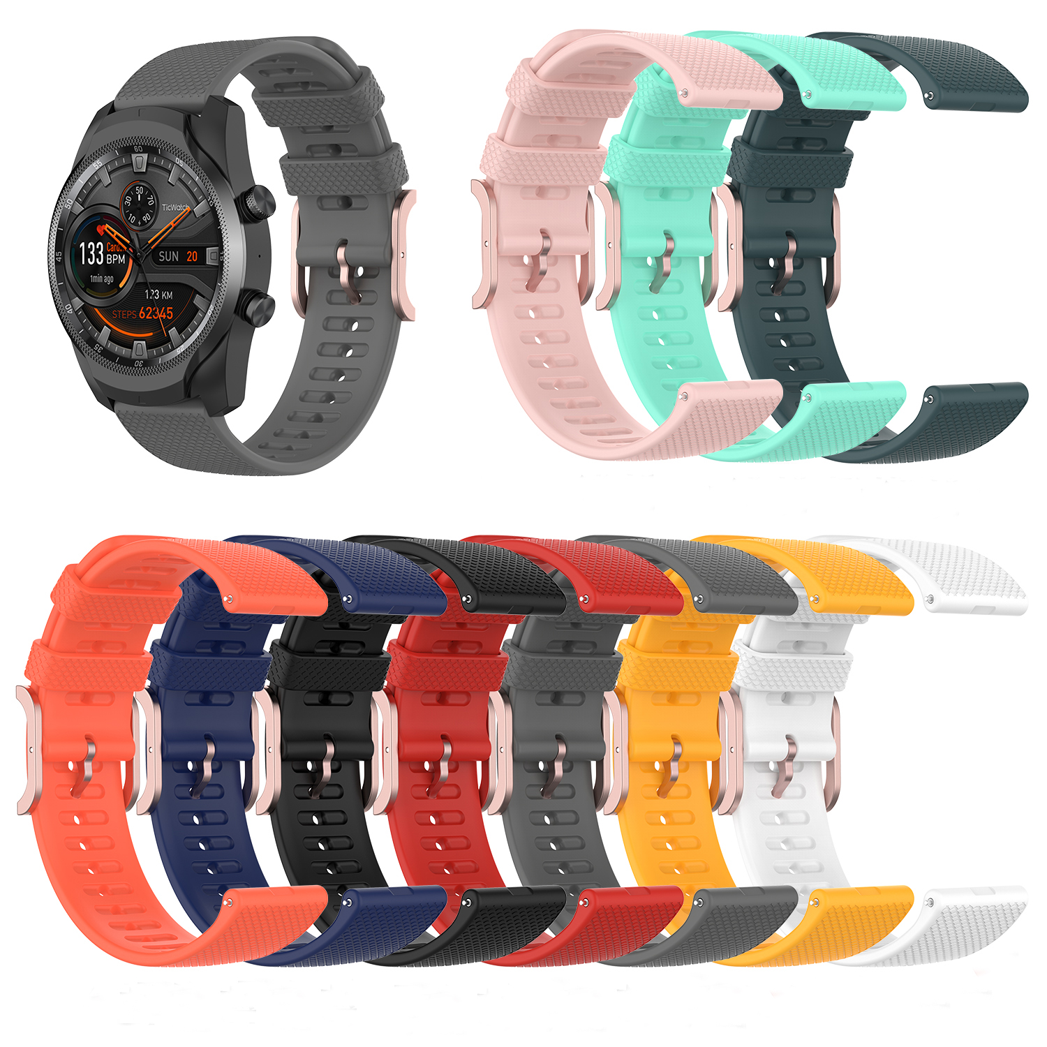 Find Bakeey 22mm Silicone Dot Pattern Smart Watch Band Replacement Strap For Ticwatch pro2020/Ticwatch GTX for Sale on Gipsybee.com with cryptocurrencies