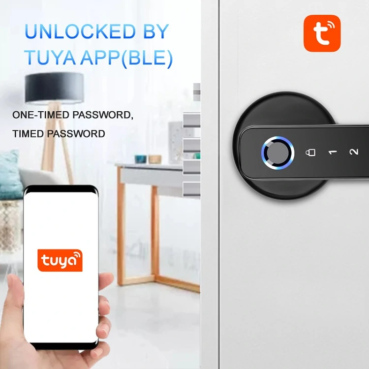 Find WAFU 017B Door Lock TUYA Smart Lock Password Fingerprint Door Locks Key Tuya APP Unlock For Bluetooth Simple DIY For Knob Lock for Sale on Gipsybee.com
