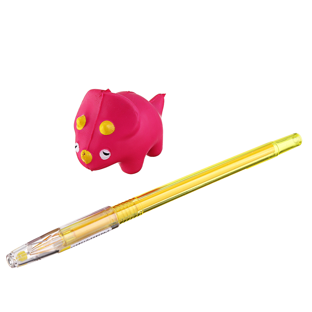 6PCS Squishy Pen Cap Wholesale Panda Dinosaur Unicorn Cake Animal Slow Rising Jumbo With Pen Stress Relief Toys Gift 6