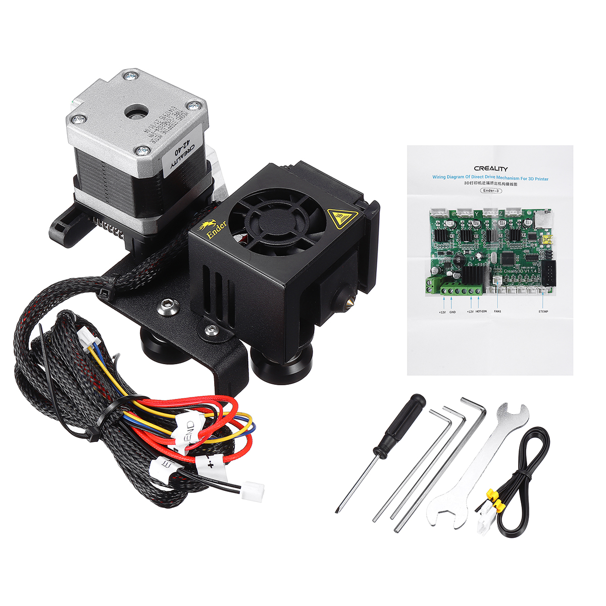 Creality 3D® Ender-3 Direct Extruding Mechanism Complete Extruder Nozzle Kit with Stepper Motor 1