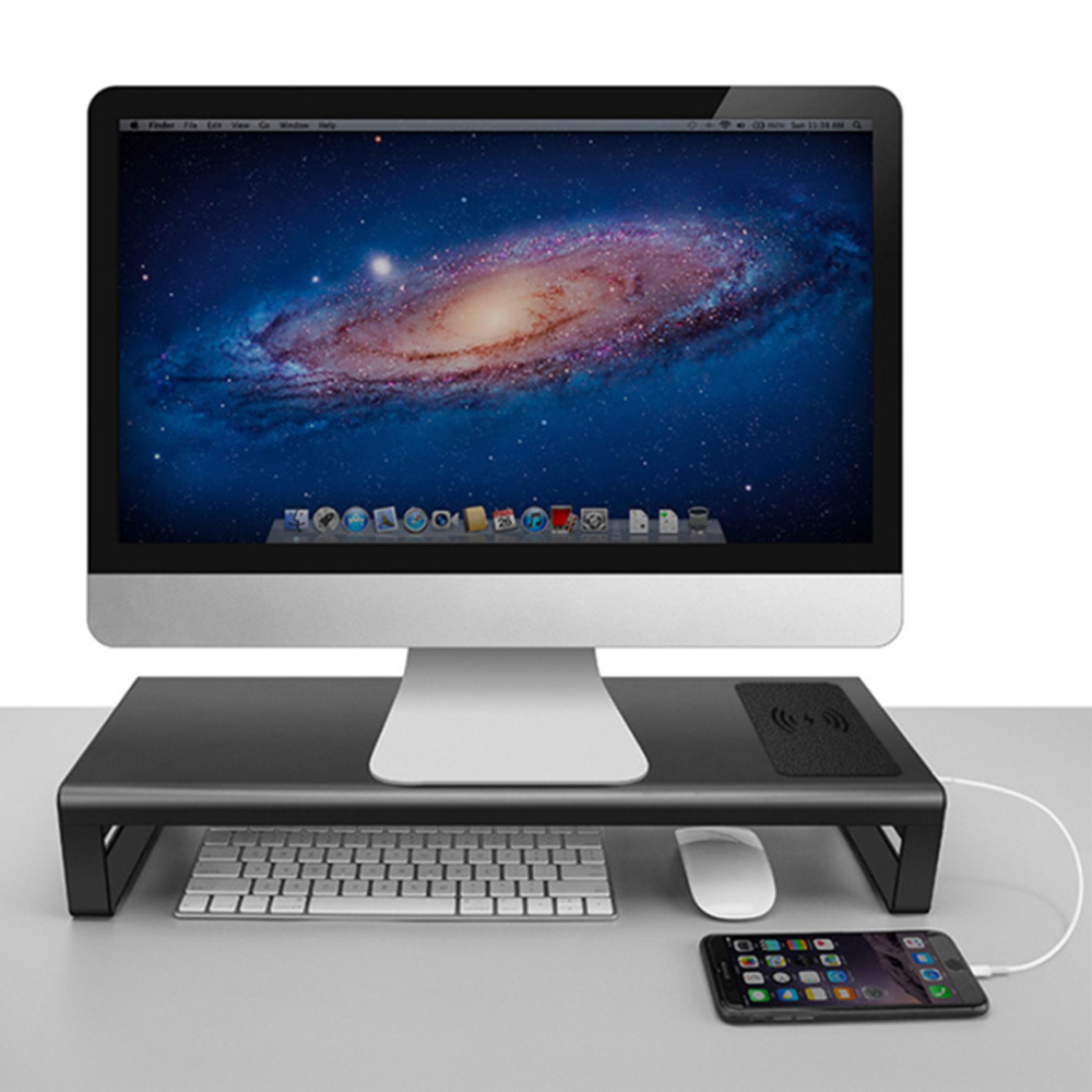 Find Vaydeer  Aluminum Alloy Monitor Stand with Wireless Charging, 4 USB 3.0 Port for Sale on Gipsybee.com with cryptocurrencies