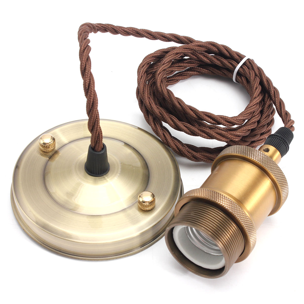 Find KINGSO 110V 220V 600W Vintage Lamp Holder Ceiling Canopy and Copper Socket with 2M Wire for Sale on Gipsybee.com with cryptocurrencies
