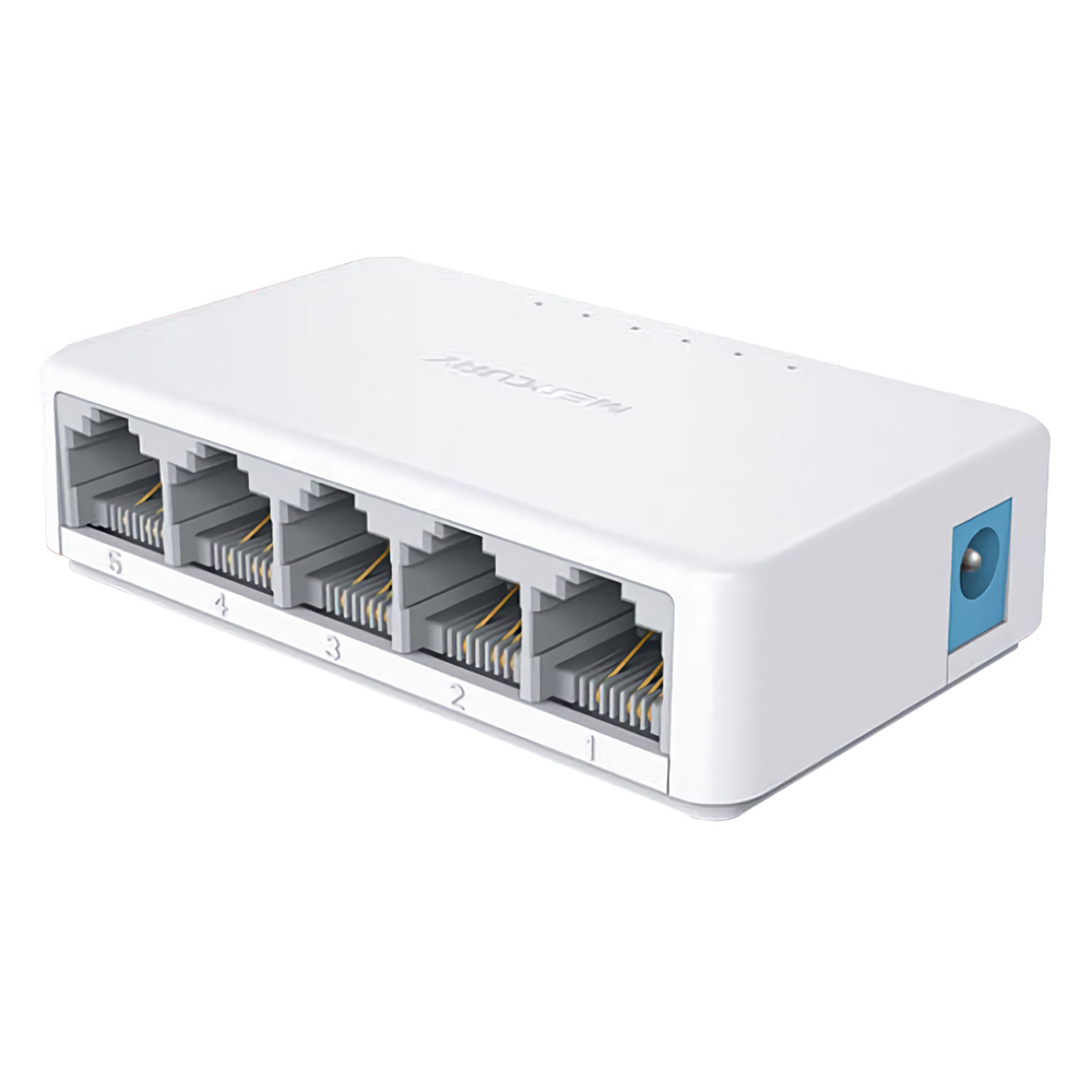Find MERCURY 5 Port Ethernet Network Switch Desktop Ethernet Splitter Plug and Play Traffic Optimization for Sale on Gipsybee.com with cryptocurrencies