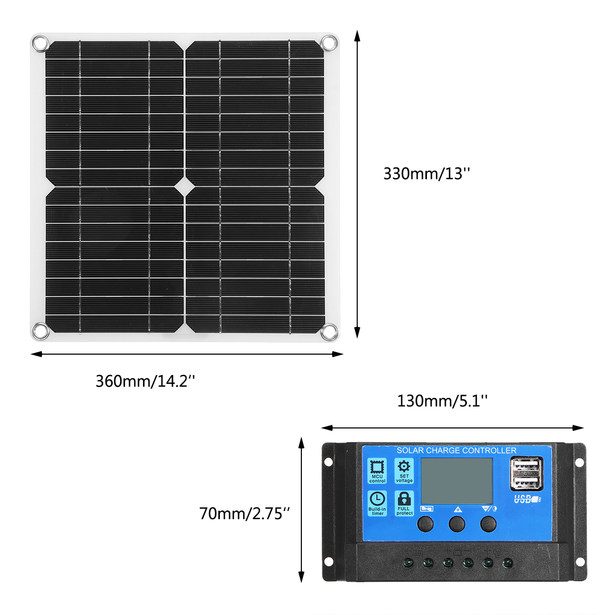 Find 40W Portable Solar Panel Kit Battery Charger Controller Waterproof For Camping Traveling for Sale on Gipsybee.com with cryptocurrencies
