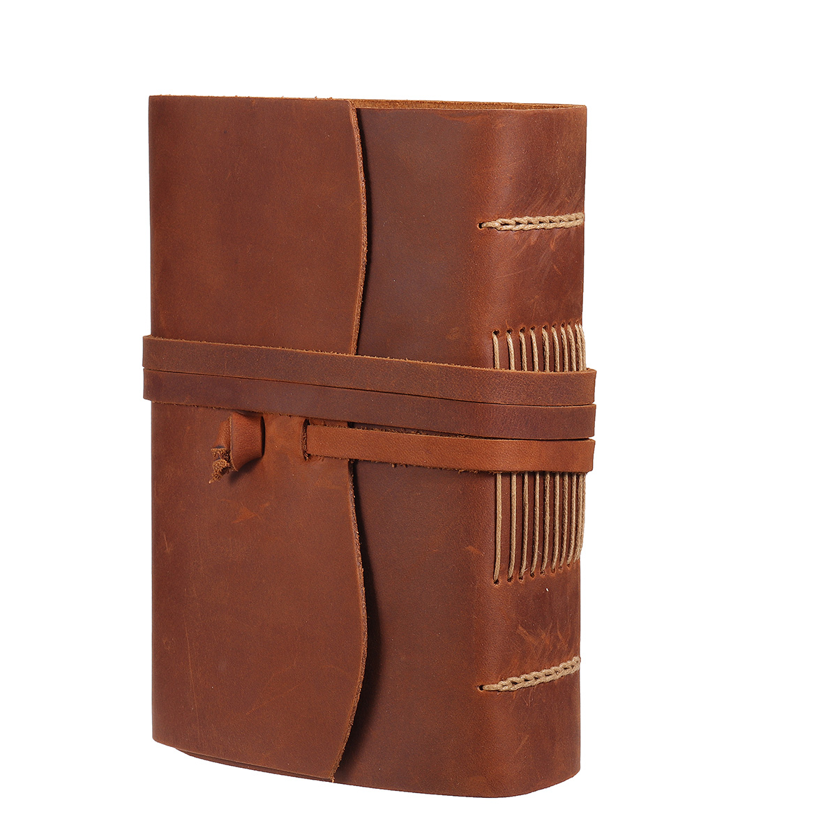 Find Thick Genuine Leather Journal Book 400 Pages Blank Paper Notebook Kraft Notepad Gift School Office Supplies 165mm 115mm 40mm for Sale on Gipsybee.com with cryptocurrencies