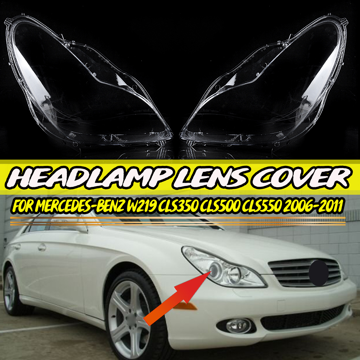 Find 2Pcs Front Halogen Headlights Lamps Assies Hella For Benz W219 CLS550 for Sale on Gipsybee.com with cryptocurrencies