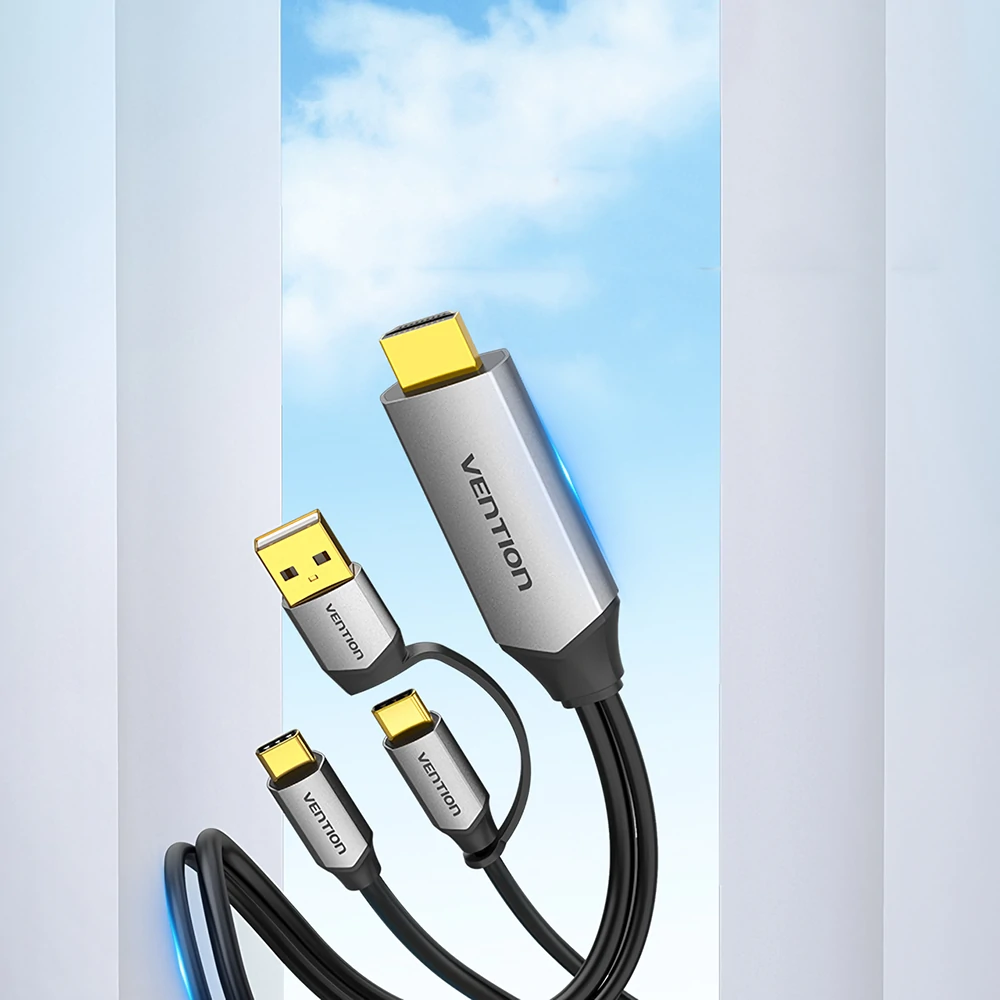 Find Vention CGX USB C to HDMI compatible Cable Multifunctional Data Cable with USB USB C 2 in 1 Power Supply Connection Cable for Sale on Gipsybee.com