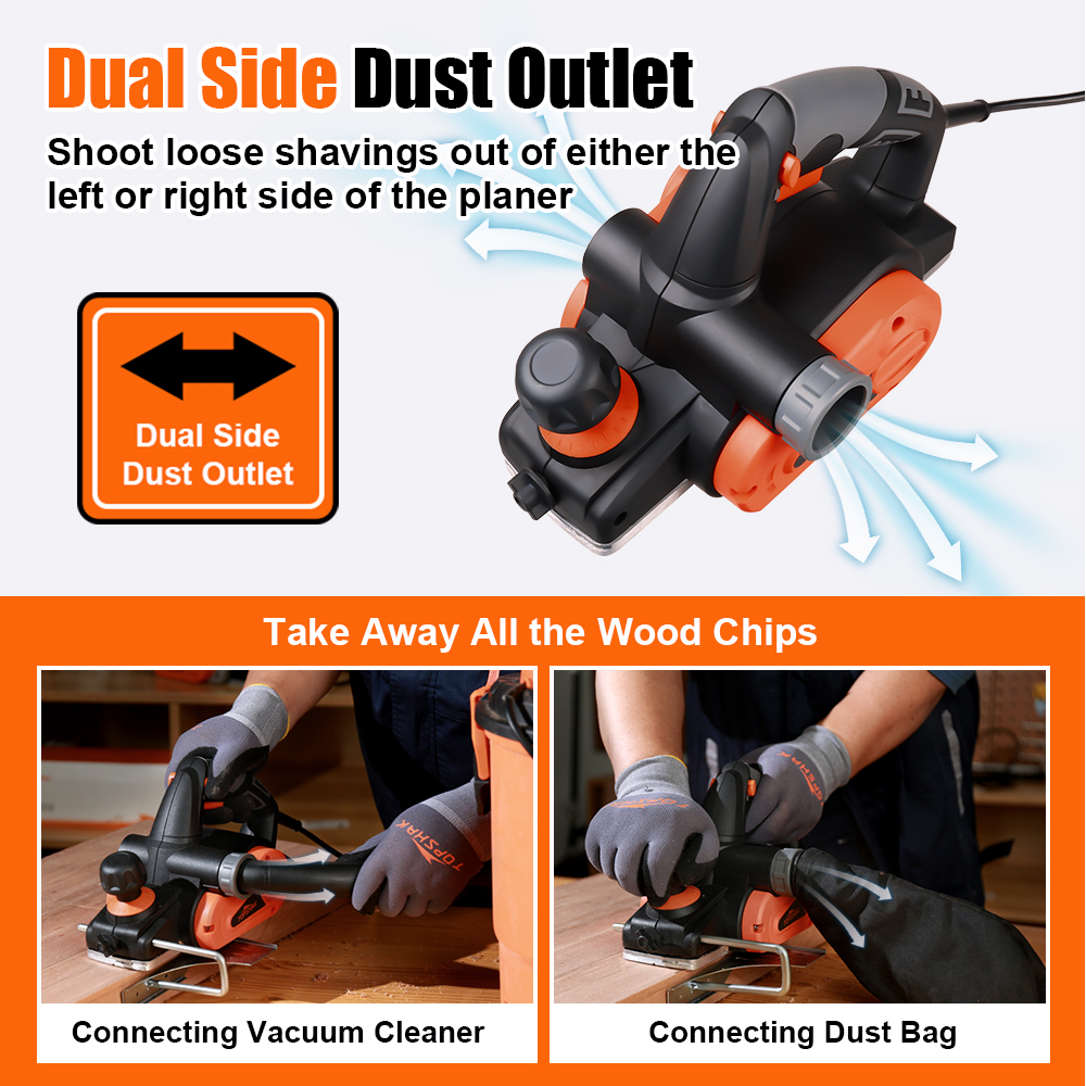 Find TOPSHAK EP 1 6 Amp Electric Hand Planer 16500/min 3 2 Wood Planer with Adjustable Planing Depth Power Planer for Woodworking Chamfer Home DIY Dual Side Dust Outlet for Sale on Gipsybee.com with cryptocurrencies