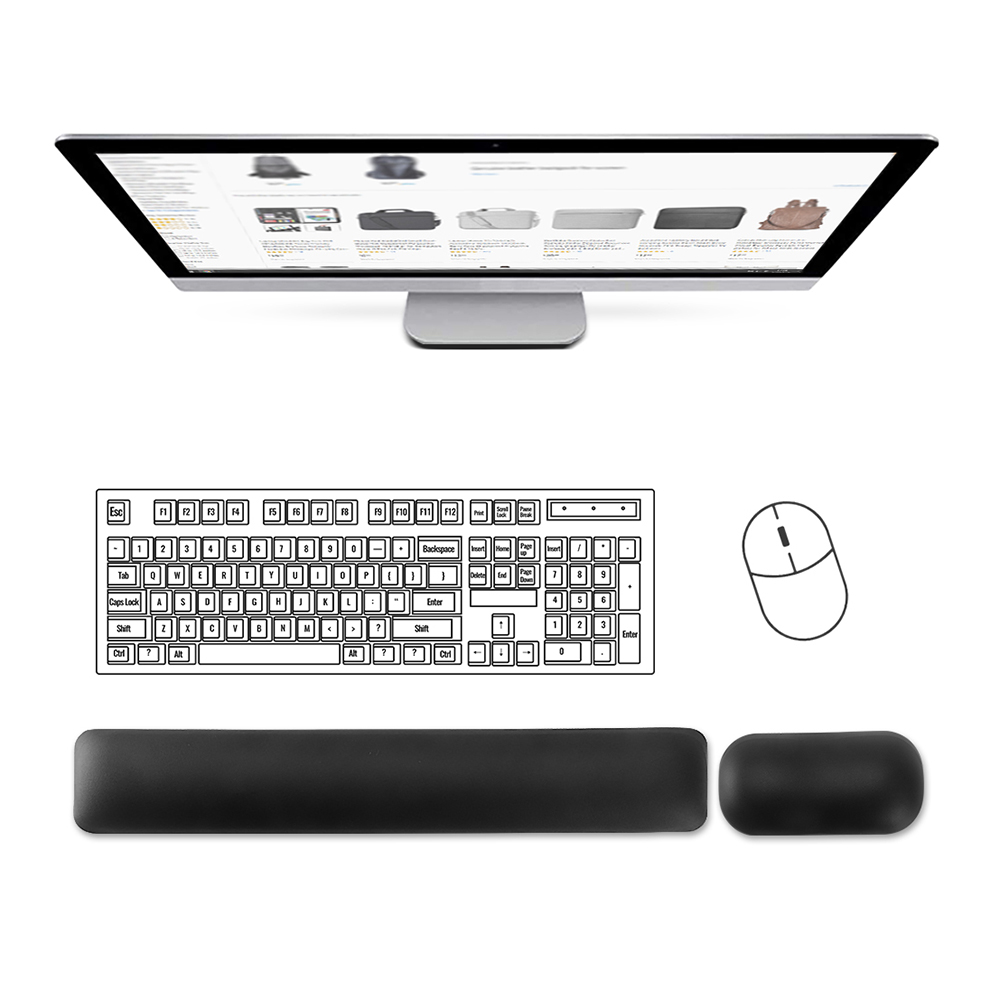 Find AtailorBird Keyboard Mouse Wrist Rest Set Waterproof PU Leather Surface Gel Filling Non Slip Rubber Base Wrist Support for Laptop Office Keyboard Mouse for Sale on Gipsybee.com with cryptocurrencies