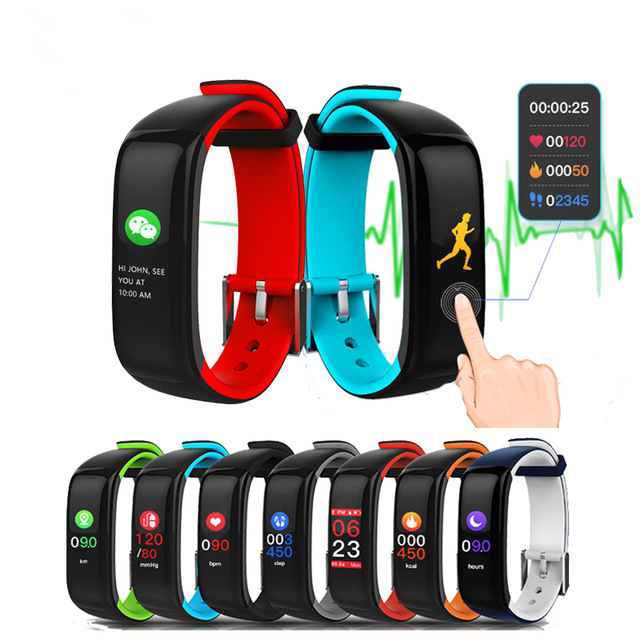 Find Color Display IP67 Waterproof Heart Rate Blood Pressure Monitoring Smart Wristband for Sale on Gipsybee.com with cryptocurrencies