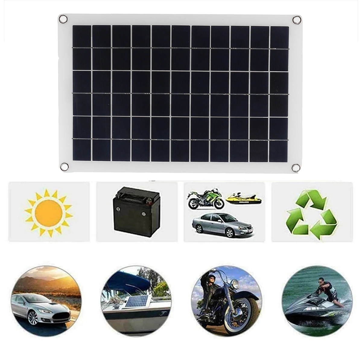 Find 20W 12V/5V Polycrystalline Solar Panel Kit Battery Charger Portable Solar Panel for Car Boat Van for Sale on Gipsybee.com