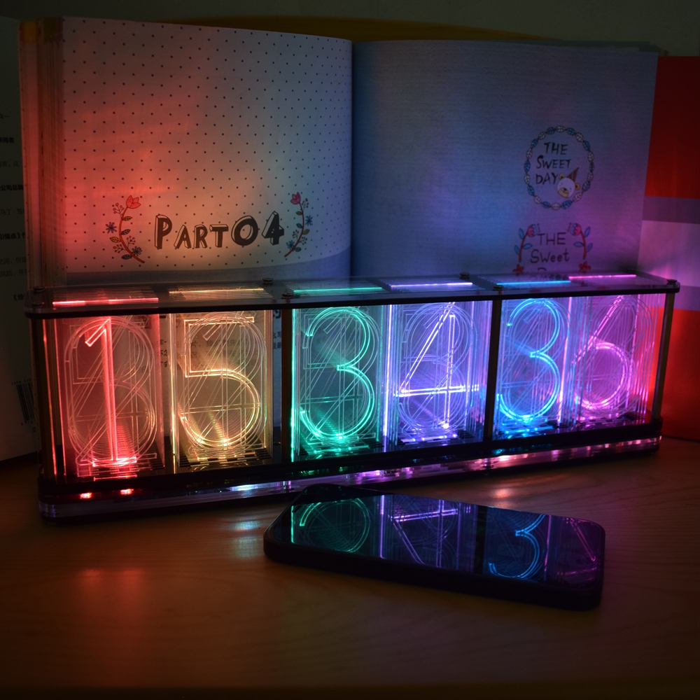 Find GeekcreitÂ® Bigger Display DIY Imitate Glow Clock Kit Full Color RGB Glow Tube Clock LED Music Spectrum Kit for Sale on Gipsybee.com with cryptocurrencies