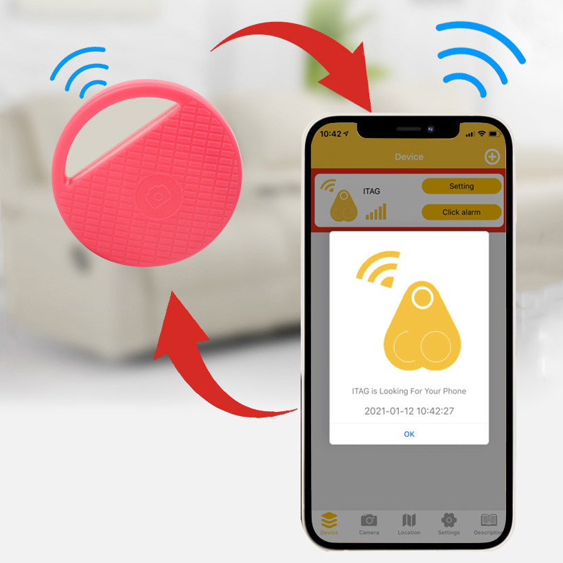 Find Bakeey F8 1/2PCS Two Way Search Anti Lost Alarm Smart Tag Wireless bluetooth Tracker Child Wallet Key Finder Locator for Sale on Gipsybee.com with cryptocurrencies
