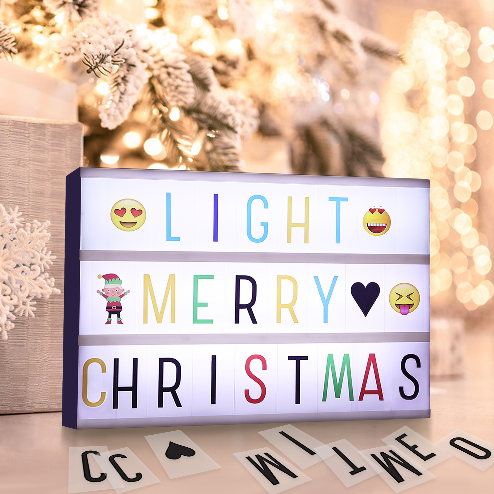 Find JETEVEN A4 LED Combination Light Box Night Light DIY Letter Symbol Card Decoration USB/Battery Powered Message Board for Sale on Gipsybee.com with cryptocurrencies