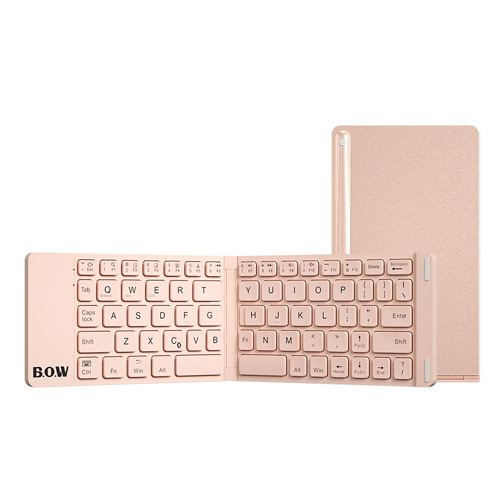 Find BOW HB022A 66 Keys Wireless Folding bluetooth Keyboard for iPad Android Smartphone Tablet for Sale on Gipsybee.com