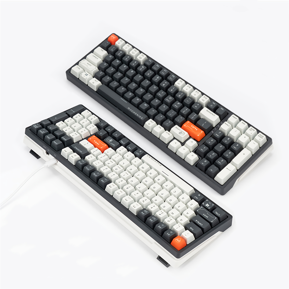 Find MACHENIKE K600 Mechanical Gaming Keyboard Dual Mode Type C Wired bluetooth5 0 100 Keys Translucent ABS Keycaps Kailh Blue/Brown/Red Switch White LED Backlit Ergonomic Keyboard for Sale on Gipsybee.com with cryptocurrencies