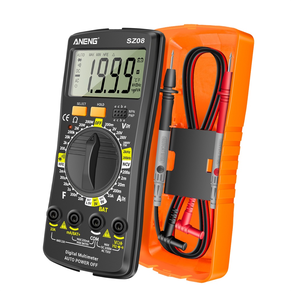 Find ANENG SZ08 Ultra thin Split LCD Digital Multimeter Tester with Stowable Test Pen AC/DC 220V Professional Multimetro Auto Voltmeter Resistance Tester Tool for Sale on Gipsybee.com with cryptocurrencies