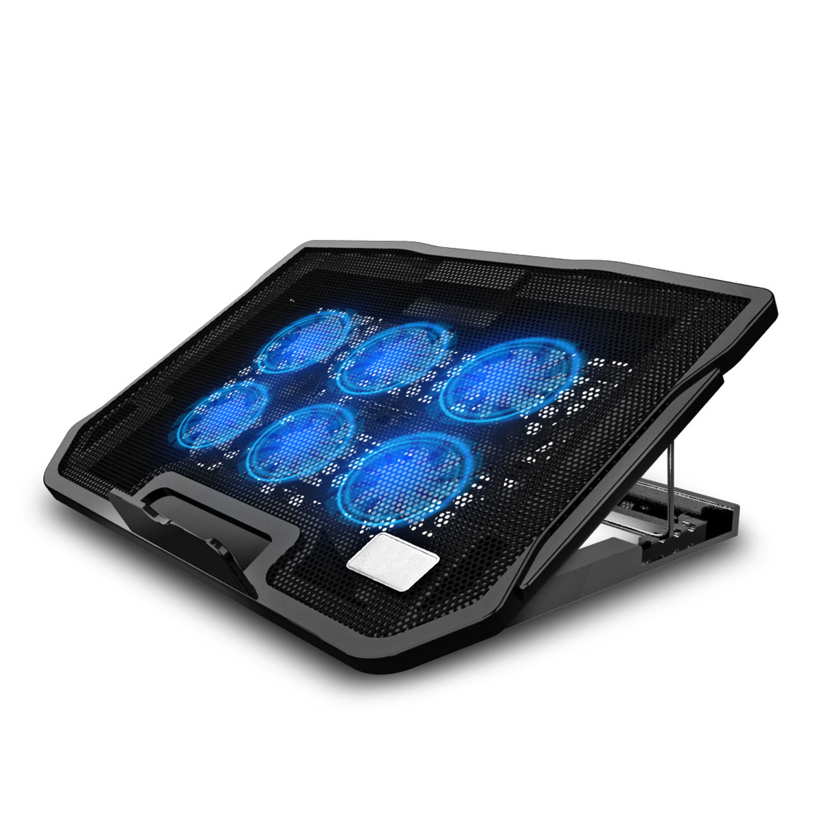 Find Laptop Cooler Notebook Cooling Pad with 6 Fan LED Radiator Dual USB Adjustable Stand for Sale on Gipsybee.com with cryptocurrencies
